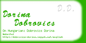 dorina dobrovics business card